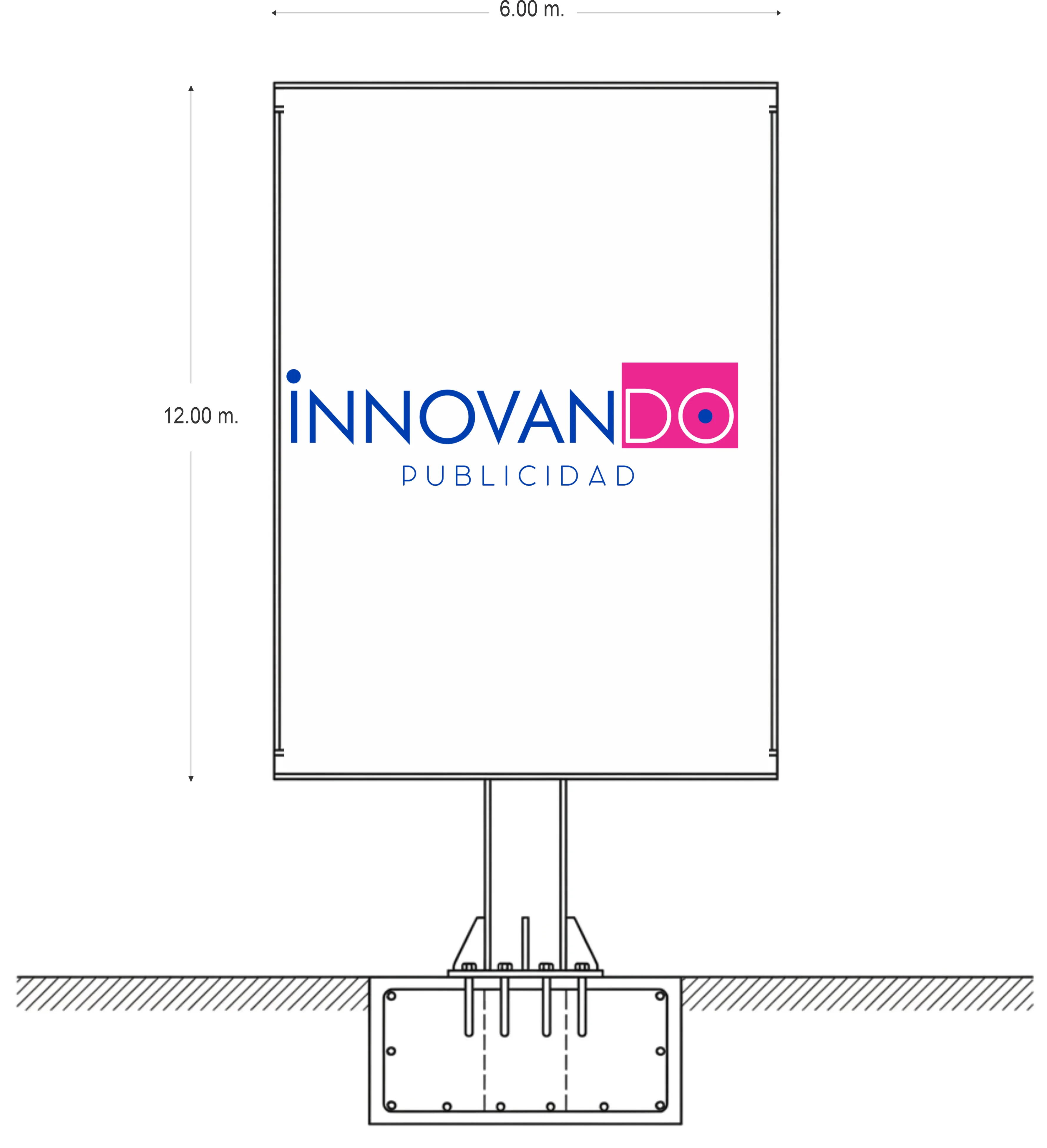 Diagrama Técnico Valla Vertical